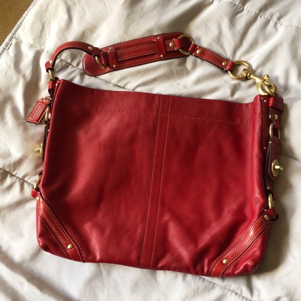 Coach Carly shoulder bag red